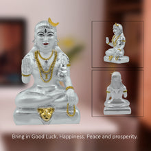 Load image into Gallery viewer, DIVINITI 999 Silver Plated Baba Gorakhnath Statue For Deep Meditation Idol For Workshop, Office, Home Decor Showpiece, Luxury Gift (10x6 CM)
