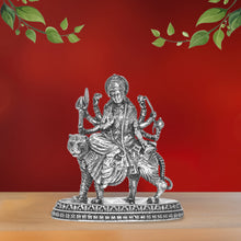 Load image into Gallery viewer, DIVINITI 925 Pure Silver Durga Mata Ji Idol Statue Embodying Power and Devotion for Home Office Décor, Tabletop, Puja Room Gift (4.5x3.4 CM, 34g)
