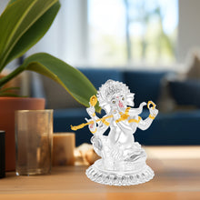 Load image into Gallery viewer, Diviniti 999 Silver Plated Lord Ganesha Idol Statue Elegant Spiritual Décor for Home &amp; Office Pooja Room Accent Gift (15.5x14 CM)
