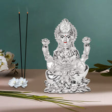 Load image into Gallery viewer, DIVINITI 999 Silver Plated Goddess Laxmi Mata Idol Statue For Home Decor, Tabletop, Puja Room, Workshop (6.5x4.2 CM)
