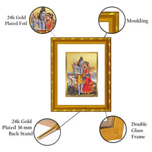 Load image into Gallery viewer, DIVINITI 24K Gold Plated Shiva Parvati Religious Photo Frame For Home Decor, Puja Room (21.5 X 17.5 CM)
