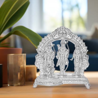 Diviniti 925 Pure Silver Ram Darbar Idol Statue Stunning Tribute to Divine Grace Spiritual Devotion for Home Office Décor, Tabletop, Puja Room Gift (7.5x13.9 CM, 139g)