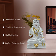 Load image into Gallery viewer, DIVINITI 999 Silver Plated Baba Gorakhnath Statue For Deep Meditation Idol For Workshop, Office, Home Decor Showpiece, Luxury Gift (10x6 CM)
