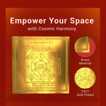 Load image into Gallery viewer, Diviniti 24K Gold Plated Lord Maha Laxmi Energized Yantra For Success, Health &amp; Happiness (15.5x15.5 CM)
