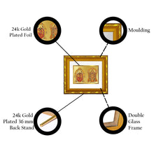 Load image into Gallery viewer, DIVINITI 24K Gold Plated Padmavathi Balaji Wall Photo Frame For Home Decor, Puja Room (15.0 X 13.0 CM)
