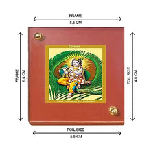 Load image into Gallery viewer, Diviniti 24K Gold Plated Krishna Frame For Car Dashboard, Home Decor, Table Top, Puja (5.5 x 6.5 CM)
