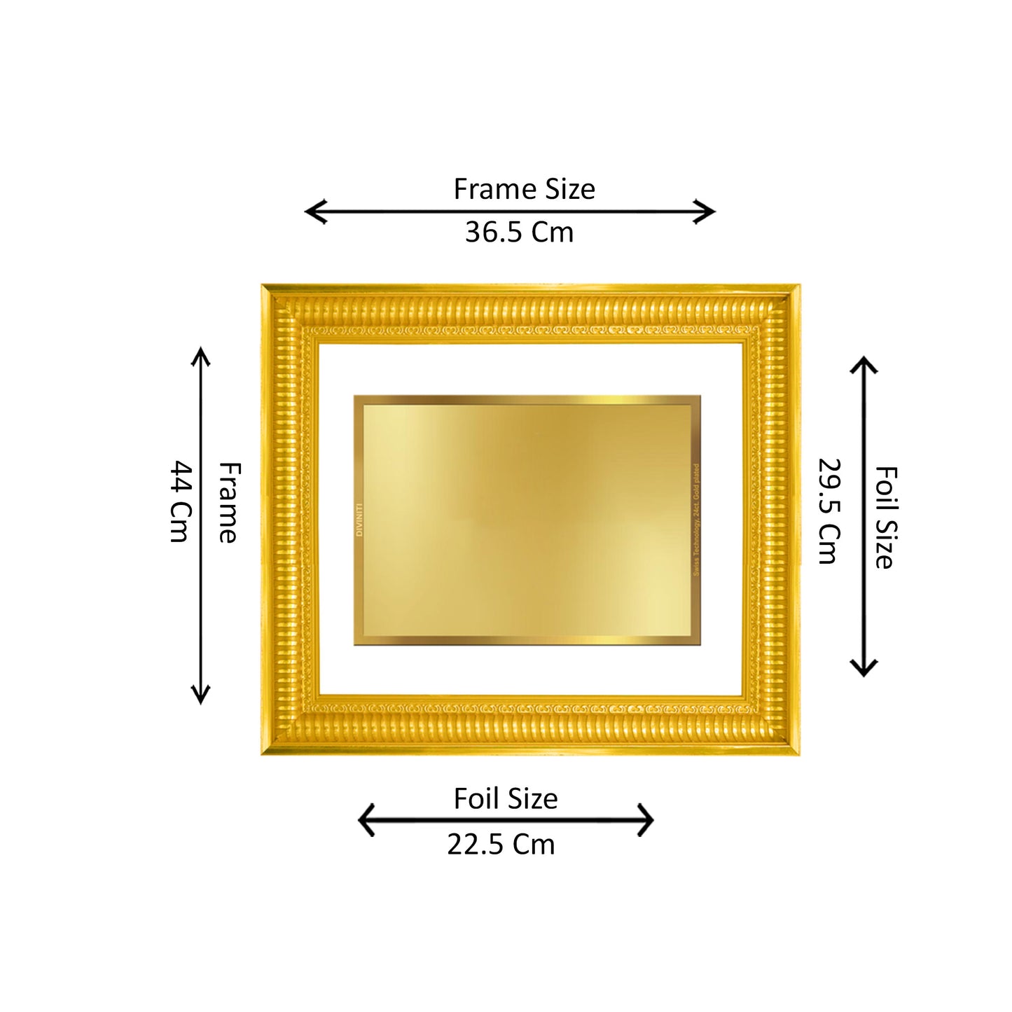 Diviniti 24K Gold Plated Customized Photo Frame for Personalized Gift for Birthday, Marriage Anniversary & Celebration With Loved Ones DG022S4 (44x36.5 CM)