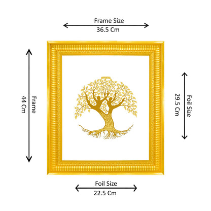 Diviniti 24K Gold Plated Tree Of Life Photo Frame for Personalized Gift for Birthday, Marriage Anniversary & Celebration With Loved Ones DG022S4 (44x36.5 CM)