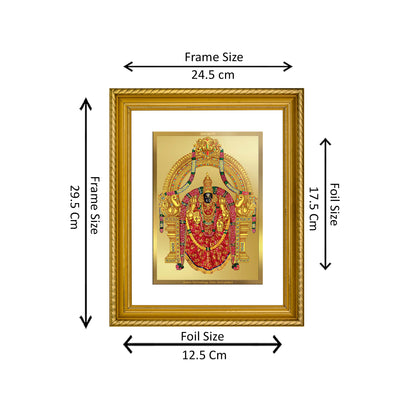 Diviniti 24K Gold Plated Padmavati Wooden Photo Frame for Home & Office Decor, Wall Hanging, Tabletop, Puja Room, Gift DG056S2.5 (29.5x24.5 CM)