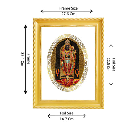 Diviniti 24K Gold Plated Ram Lalla Photo Frame For Home Decor, Wall Hanging, Table Top, Puja Room & Gift DG056S3 (27.6X35.4 CM)