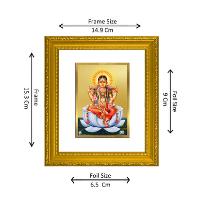 DIVINITI 24K Gold Plated Foil Tripura Devi Wall Photo Frame Religious Photo Frame Idol for Home & Office Decor Prayer, Gifts Items DG 101 Size 1 (15.3x14.9 CM)