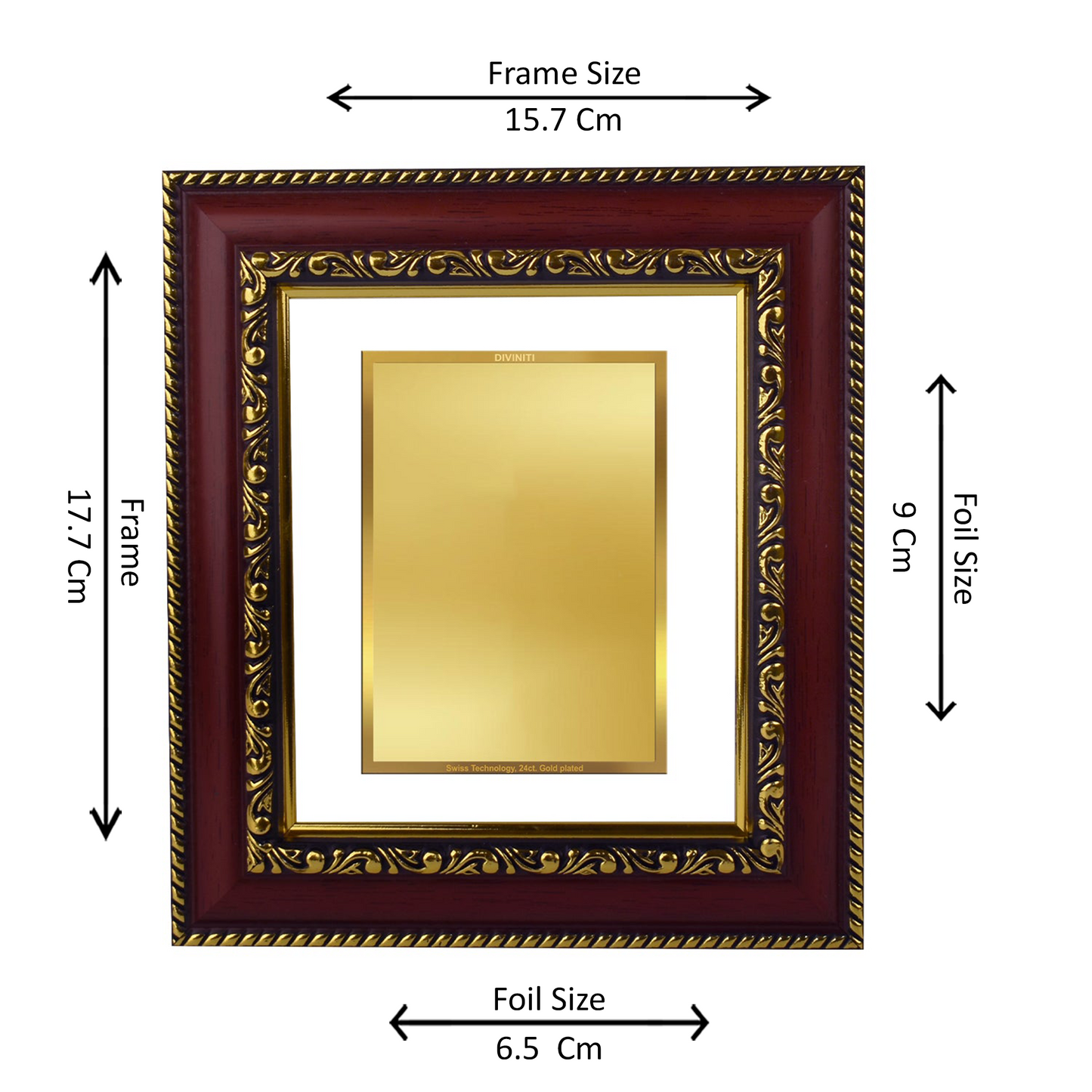 DIVINITI 24K Gold Plated Foil Photo Frame With Customized Photo Printed on Personalized Gift for Birthday, Marriage Anniversary & Celebration With Loved Ones DG 103 Size 1 (15.3x14.9 CM)