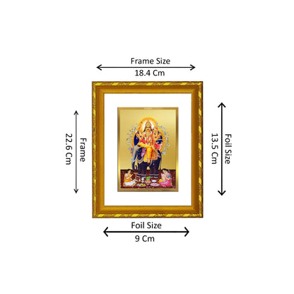 DIVINITI 24K Gold Plated Foil Vishwakarma Wall Photo Frame for Wall Hanging, Workshop, Table Top, Home Decor, Luxury Gift|DG103 Size 2 (22.6x18.4 CM)