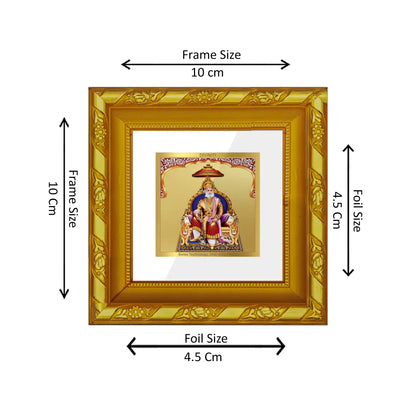 DIVINITI 24K Gold Plated Foil Agrasen Maharaj Photo Frame for Home Wall Decor, Table Top, Luxury Gift|DG103S1A (10x10 CM)