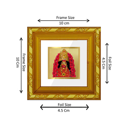 DIVINITI 24K Gold Plated Foil Maa Tara Photo Frame Idol for Home Decor, Wall Hanging, Puja Room, Table Top, Premium Gifts | DG103S1A (10x10 CM)DG103S-1A-SHARDA02