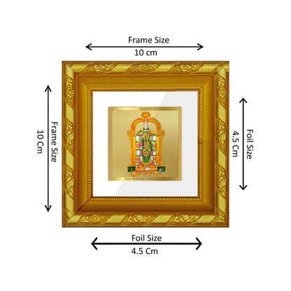 DIVINITI 24K Gold Plated Foil Meenakshi Classic Photo Frame Idol for Home Wall Decor, Puja Room, Table Top, , Workshop, Gifts | DG103S1A (10x10 CM)