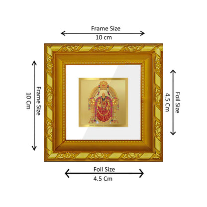 DIVINITI 24K Gold Plated Padmavathi Modern Wall Photo Frame Idol for Workshop, Puja Room, Home Decor, Luxurious Gifts | DG103S1A (10x10 CM)