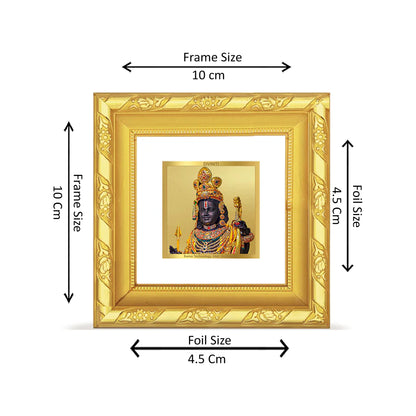 DIVINITI 24K Gold Plated Lord Ram Lalla Traditional Photo Frame Idol for Wall Hanging, Table Top, Puja Room, Home Decor, Workshop, Gifts|DG103S1A (10x10 CM)