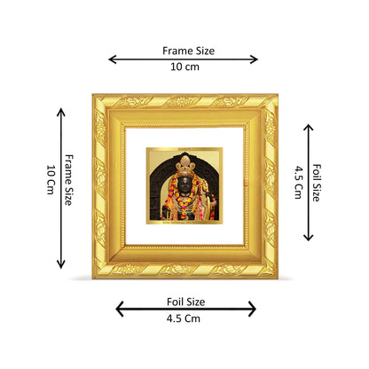 DIVINITI 24K Gold Plated Lord Ram Lalla Elegant Photo Frame Idol for Workshop, Puja Room, Wall Hanging, Home Decor, Gifts|DG103S1A (10x10 CM)