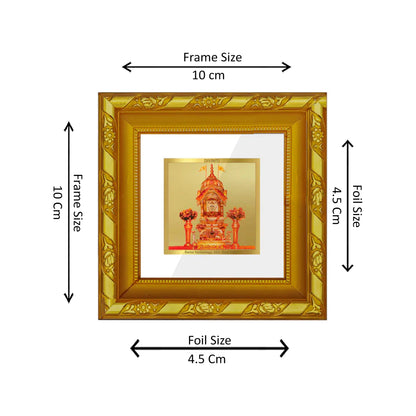 DIVINITI 24K Gold Plated Rani Sati Wooden Luxurious Photo Frame Idol for Home Decor, Workshop, Puja Room, Wall Hanging, Gifts | DG113 Size 1A (10x10 CM)