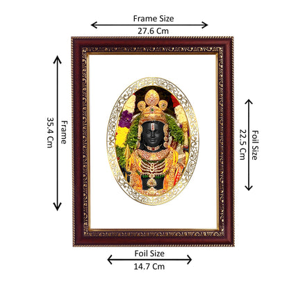 Diviniti 24K Gold Plated Ram Lalla Photo Frame For Home Decor, Wall Hanging, Table Top, Puja Room & Gift DG105S3 (27.6X35.4 CM)