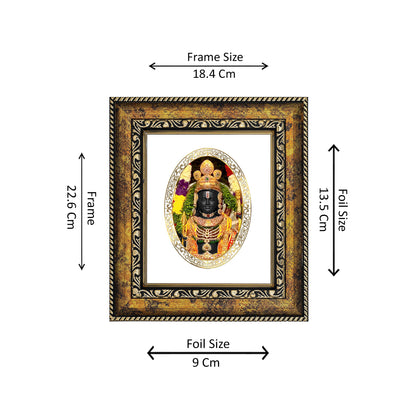 DIVINITI 24K Gold Plated Lord Ram Lalla Traditional Photo Frame Idol for Home Wall Decor, Workshop, Table Top, Premium Gift | DG113 Size 2 (22.6x18.4 CM)