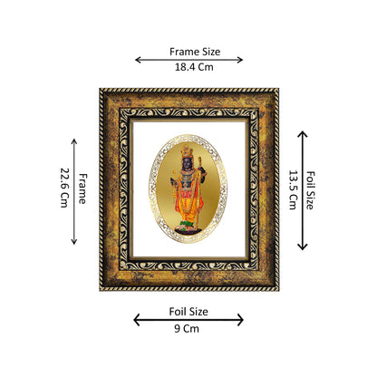 DIVINITI 24K Gold Plated Lord Ram Lalla Modern Photo Frame Idol for Puja Room, Home Wall Decor, Workshop, Table Top, Premium Gift | DG113 Size 2 (22.6x18.4 CM)