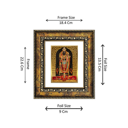 DIVINITI 24K Gold Plated Lord Ram Lalla Luxurious Photo Frame Idol for Home Decor, Table Top, Wall Hanging, Workshop, Premium Gift | DG113 Size 2 (22.6x18.4 CM)