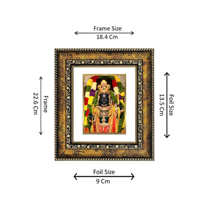 DIVINITI 24K Gold Plated Lord Ram Lalla Exquisite Photo Frame Idol for Home & Office Decor, Wall Hanging, Workshop, Table Top, Gift | DG113 Size 2 (22.6x18.4 CM)