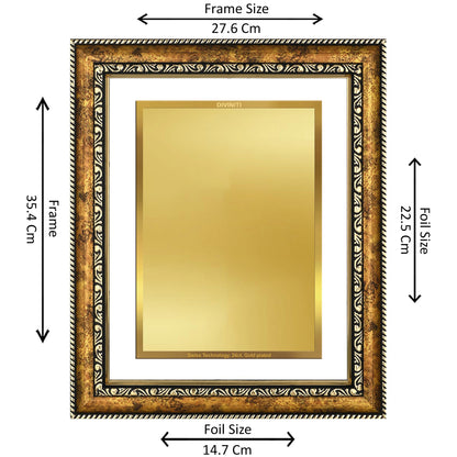 Diviniti 24K Gold Plated Customized Printed Photo Frame With Personalized Gift for Birthday, Marriage Anniversary & Celebration and Loved Ones DG113S3 (27.6X35.4 CM)