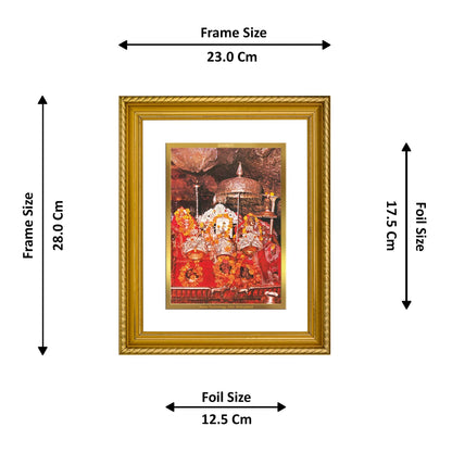 DIVINITI MATA Ka Darbar DG Size 2.5 Photo Frame, 24K Double Sided Gold Plated Pendant 18 MM and OMG Mogra Incense Sticks for Navratri Festival Puja & Auspicious Occasion (Combo Pack)