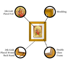 Load image into Gallery viewer, DIVINITI Chandraghanta Mata Gold Plated Wall Photo Frame| DG Frame 101 Wall Photo Frame and 24K Gold Plated Foil| Religious Photo Frame Idol For Prayer, Gifts Items (15.5CMX13.5CM)
