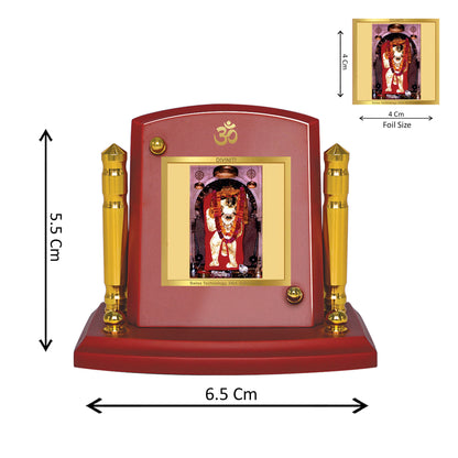 Diviniti 24K Gold Plated Mehandipur Balaji Photo Frame for Car Dashboard, Home Decor, Tabletop, Puja Room, Showpiece and Gift  MDF1BP+ (6.5x5.5 CM)