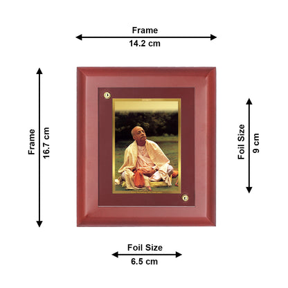 DIVINITI 24K Gold Plated A.C Bhaktivedanta Photo Frame for Home & Office Wall Decor, Table Top, Puja Room, Gift|MDF Size 1 (16.7x14.2 CM)