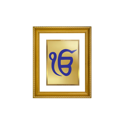 DIVINITI 24K Gold Plated Ek Omkar Wall Photo Frame for Home Decor, Wall Hanging, Table Top, Puja Room & Gift DG056S3 (27.6X35.4 CM)