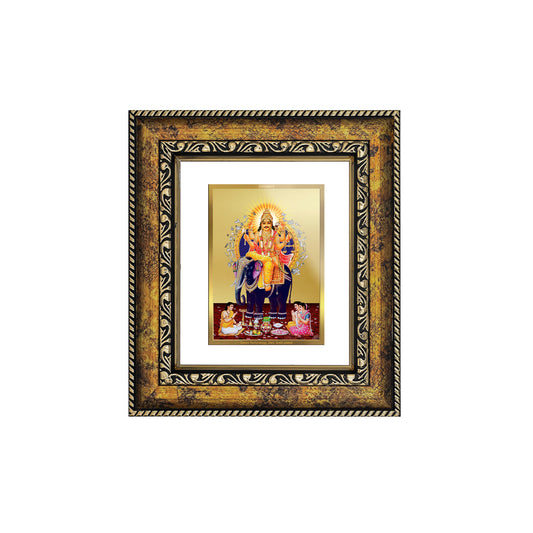 DIVINITI 24K Gold Plated Foil Vishwakarma Wall Photo Frame, Table Decor for Home & Office Decor Gift Items DG 113 Size 1 (17.7x15.9 CM)