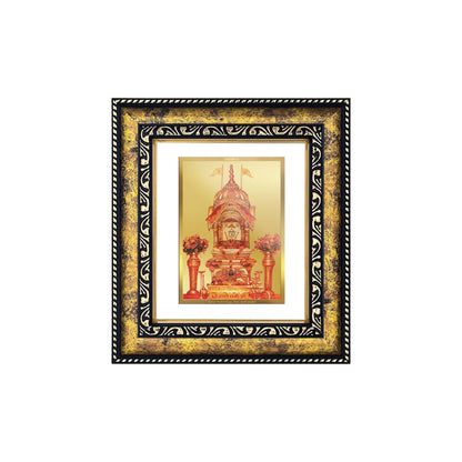 DIVINITI 24K Gold Plated Rani Sati Photo Frame Idol for Home Decor, Puja Room, Table Top, Wall Hanging, Workshop, Luxurious Gift|DG113 Size 2 (22.6x18.4 CM)