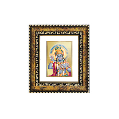 DIVINITI 24K Gold Plated Foil Vishnu Wall Photo Frame, Table Decor for Home & Office Decor Gift Items DG 113 Size 1 (17.7x15.9 CM)