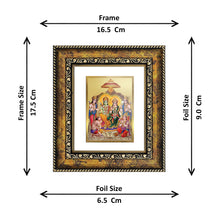 Load image into Gallery viewer, DIVINITI Ram Darbar Gold Plated Wall Photo Frame, Table Decor| DG Frame 113 Size 1 and 24K Gold Plated Foil (17.5 CM X 16.5 CM)
