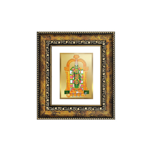 DIVINITI 24K Gold Plated Foil Meenakshi Wall Photo Frame, Table Decor for Home & Office Decor Gift Items DG 113 Size 1 (17.7x15.9 CM)