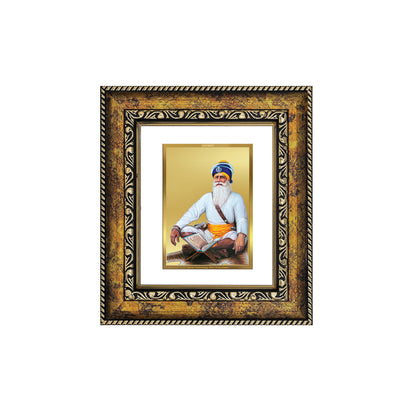 DIVINITI 24K Gold Plated Foil Baba Deep Singh Wall Photo Frame, Table Decor for Home & Office Decor Gift Items DG 113 Size 1 (17.7x15.9 CM)