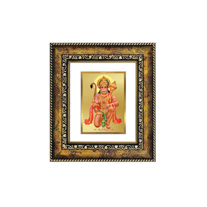 DIVINITI 24K Gold Plated Foil Hanuman Wall Photo Frame, Table Decor for Home & Office Decor Gift Items DG 113 Size 1 (17.7x15.9 CM)