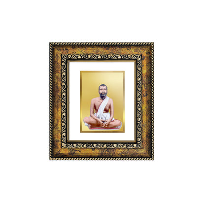 DIVINITI 24K Gold Plated Foil Ram Krishna Wall Photo Frame, Table Decor for Home & Office Decor Gift Items DG 113 Size 1 (17.7x15.9 CM)