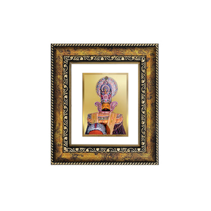 DIVINITI 24K Gold Plated Foil Khatu Shyam Wall Photo Frame, Table Decor for Home & Office Decor Gift Items DG 113 Size 1 (17.7x15.9 CM)