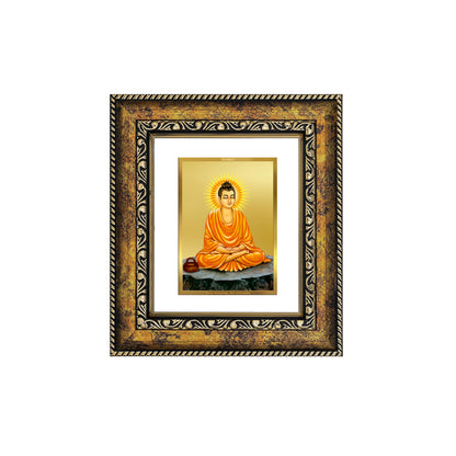 DIVINITI 24K Gold Plated Foil Buddha Wall Photo Frame, Table Decor for Home & Office Decor Gift Items DG 113 Size 1 (17.7x15.9 CM)