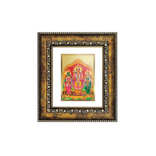 DIVINITI 24K Gold Plated Foil Murugan Valli Wall Photo Frame, Table Decor for Home & Office Decor Gift Items DG 113 Size 1 (17.7x15.9 CM)