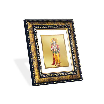 DIVINITI 24K Gold Plated Lord Shri Ram Wooden Luxurious Photo Frame Idol for Home Wall Decor, Workshop, Table Top, Premium Gift | DG113 Size 2 (22.6x18.4 CM)