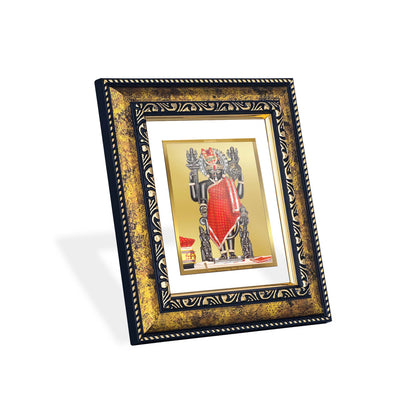 DIVINITI 24K Gold Plated Foil Dwarkadhish Wooden Photo Frame for Home Decor, Table Top, Wall Hanging, Workshop, Premium Gift | DG113 Size 2 (22.6x18.4 CM)