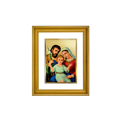 DIVINITI 24K Gold Plated Holy Family Wall Photo Frame for Home Decor, Wall Hanging, Table Top, Puja Room & Gift DG056S3 (27.6X35.4 CM)