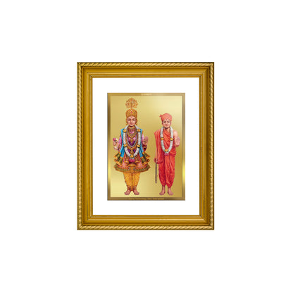 Diviniti 24K Gold Plated Swami Narayan Wooden Photo Frame for Home & Office Decor, Wall Hanging, Tabletop, Puja Room, Gift DG056S2.5 (29.5x24.5 CM)